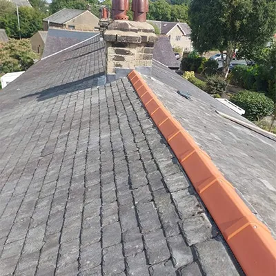 a cat sitting on top of a roof